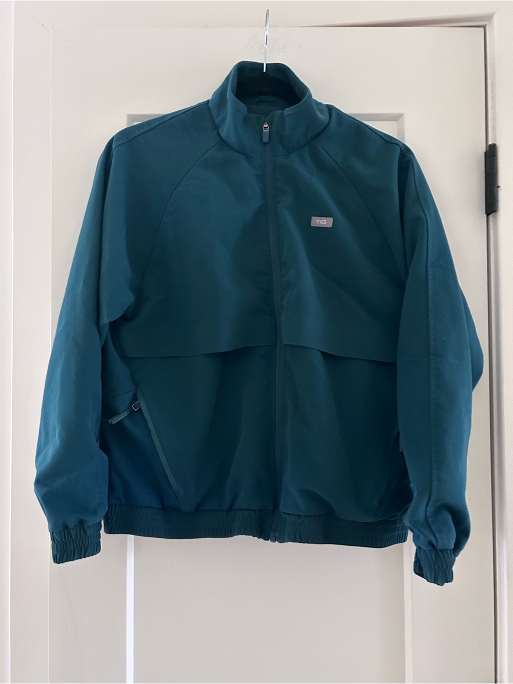 Figs teal bomber style jacket size small